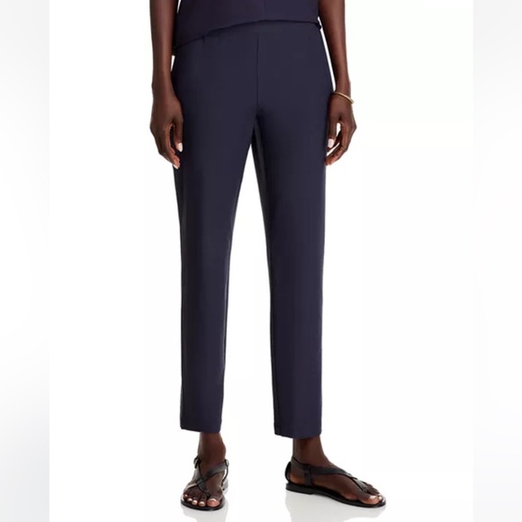 EILEEN FISHER Womens Gray Pocketed Pull-on Ankle Heather Pants